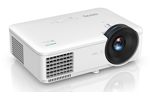 BenQ LW720 Laser DLP Projector, WXGA, 4000 Lumens — left angle view