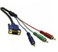 15-Pin Analog to (3) RCA-M Component Video Cable