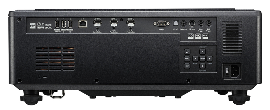 Back view with I/O panel
