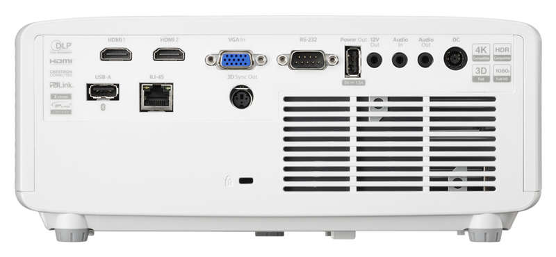 Back view with I/O panel