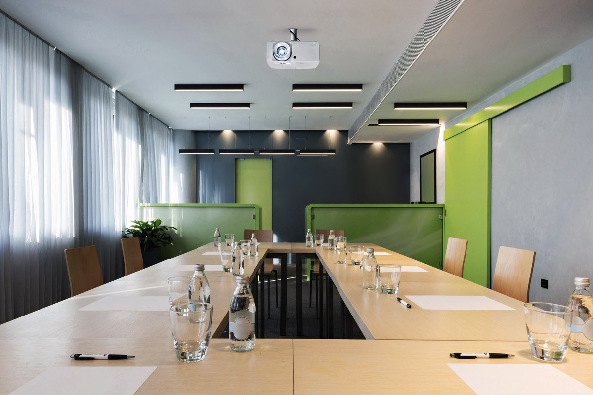 Ceiling-mounted in conference room