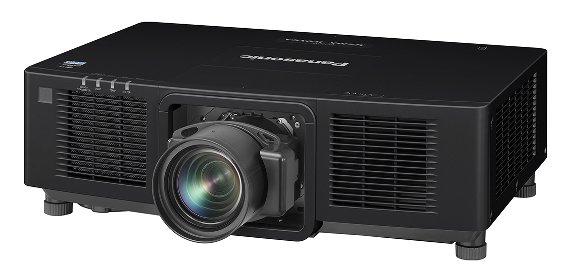 Panasonic PT-MZ10KLBU Laser Phosphor LCD Projector, WUXGA, 10,000 lm — Angle view