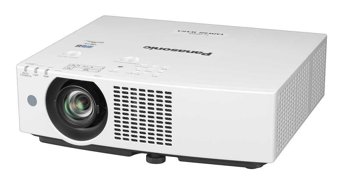 Panasonic PT-VMW60U LCD Projector, WXGA, 6000L, Laser — Angle view