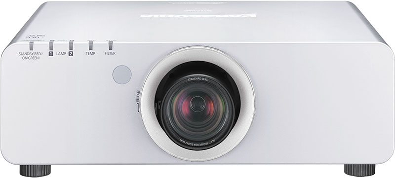 1-DLP Proj, XGA, 8000L, 2000:1 contrast, H & V lens shift, lamp modulation, shutter, multi-screen processor with edge blending, LAN, No Lens, 3-year warranty