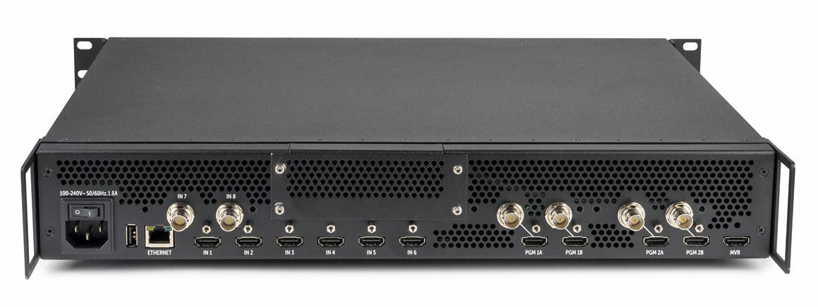 Back view with I/O panel