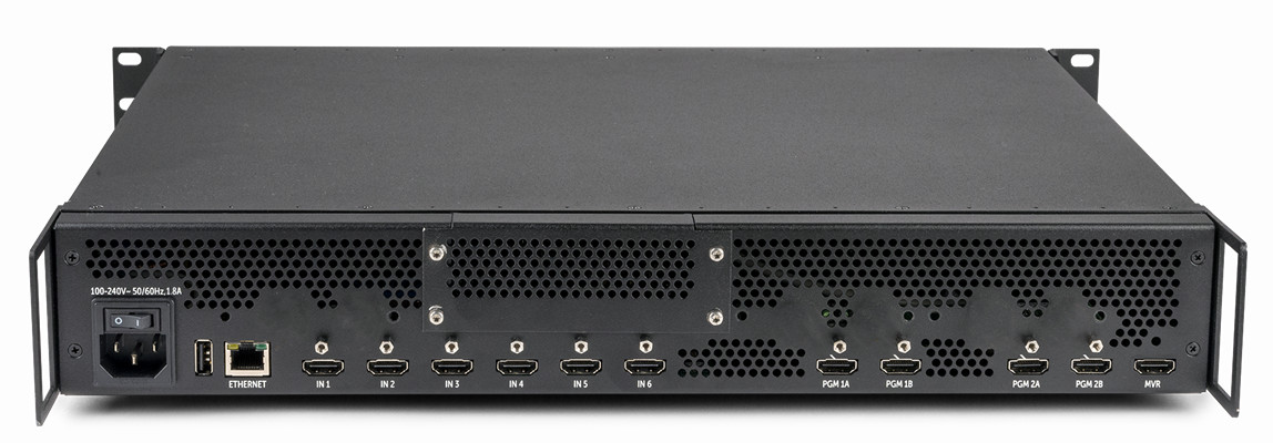 Back view with I/O panel