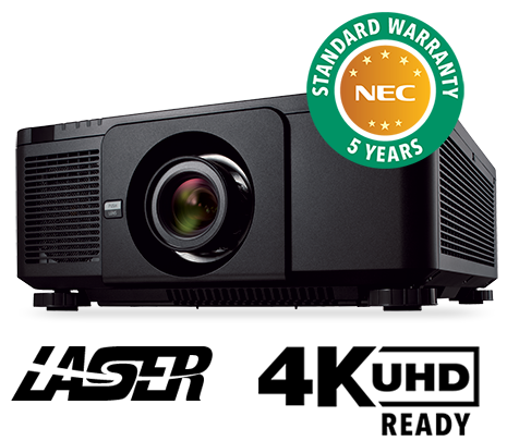 Laser Projector, 1920x1200 WUXGA, 10,000 Lumens, No Lens, Black, 3 Year Warranty