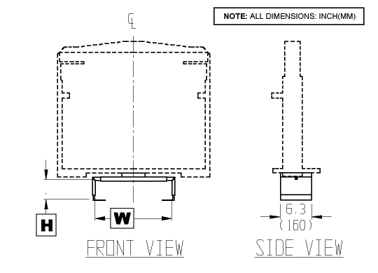 Adjustable VCR Mount for Jumbo 2000 -dimensions