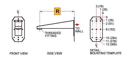 Jumbo 2000 TV Mount Wall Arm- tech data