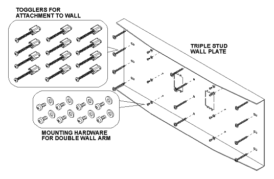 Triple Stud Wall Plate - components