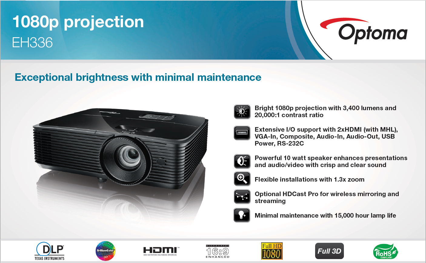 Optoma EH336 - Audio General Inc.