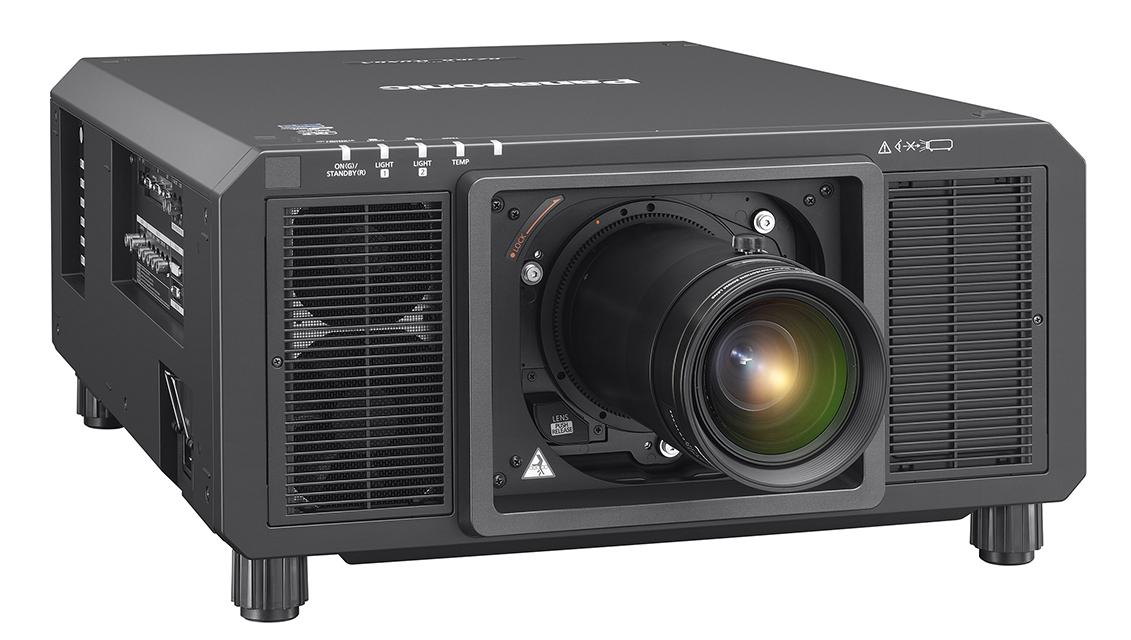 Panasonic PT-RZ16KU Laser 3-DLP Projector, WUXGA, 16K Lumens, No Lens — Right angle view